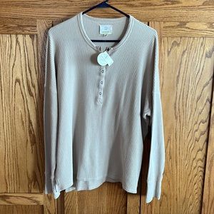 Offline By Aerie Wow Waffle Henley long-sleeve shirt